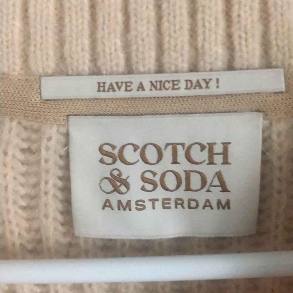 Scotch & Soda Puff Sleeve Ribbed Sweater Wool Alpaca Blend Long Sleeve XL - Picture 7 of 9